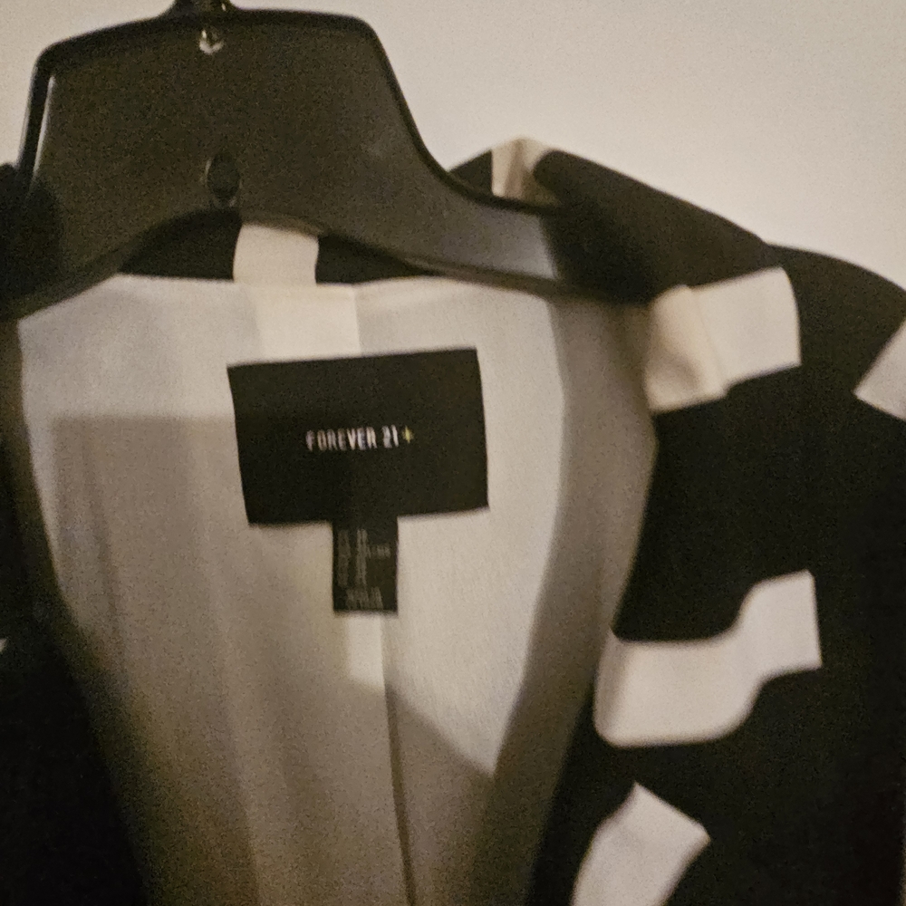 Forever 21 Monochrome Striped Blazer